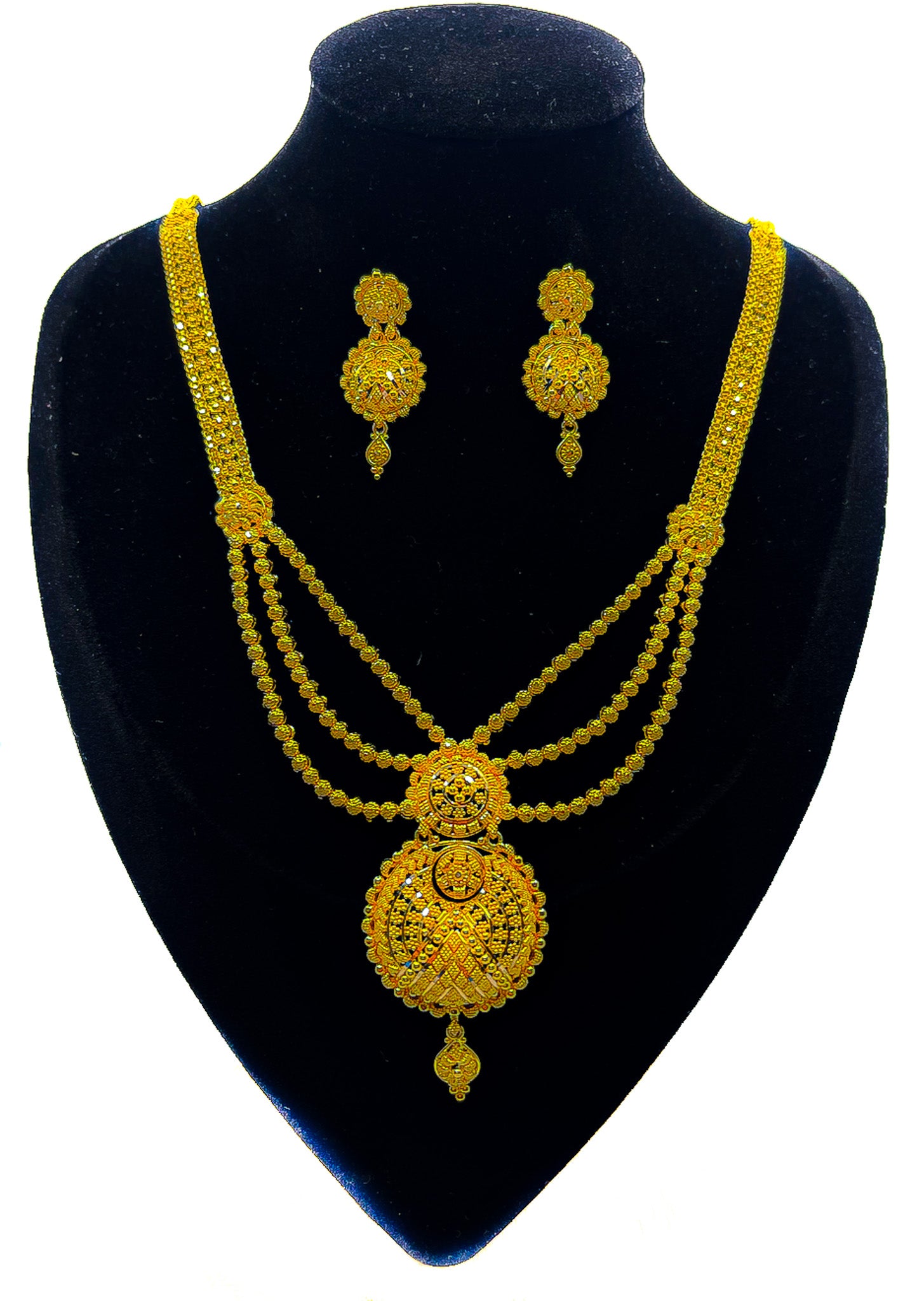 22k Gold Necklace w/ Earing set 38.12 g