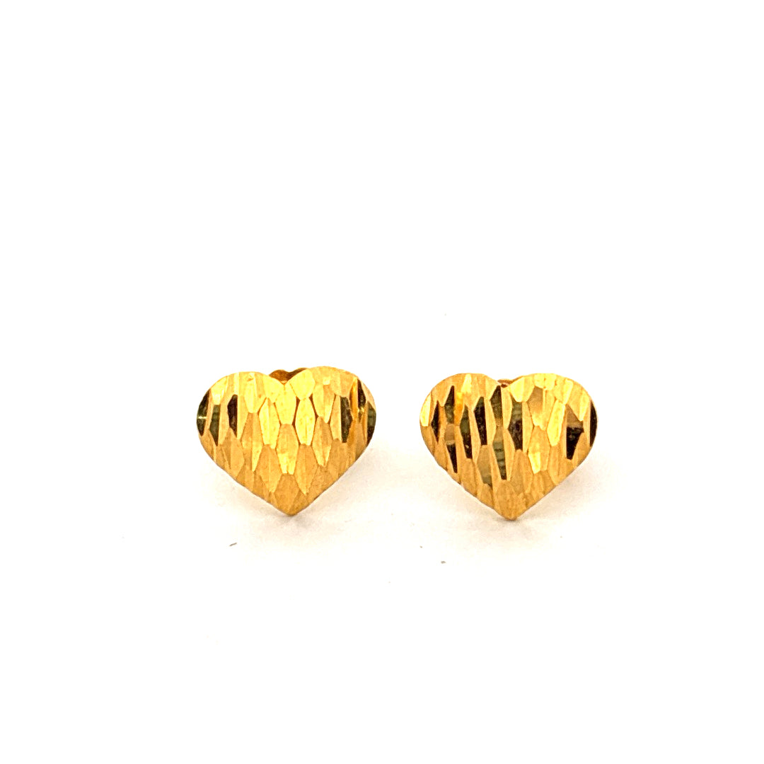Gold heart studs wt 1.7