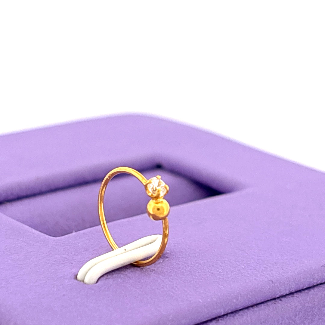 Nose ring with one stone