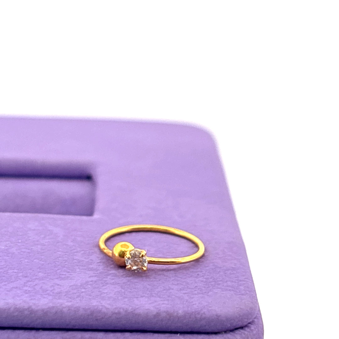 Nose ring with one stone