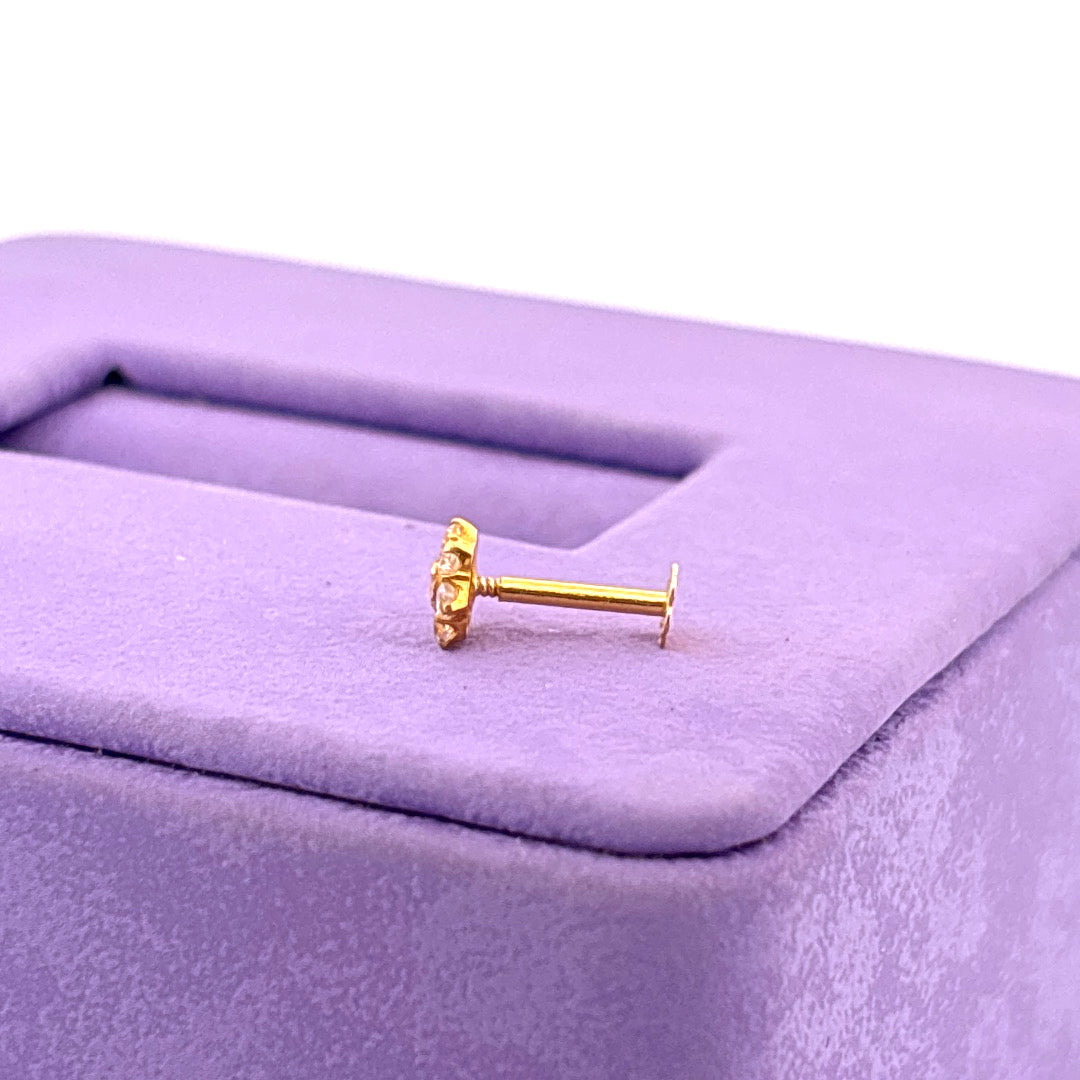 Floral Nose pin with stones