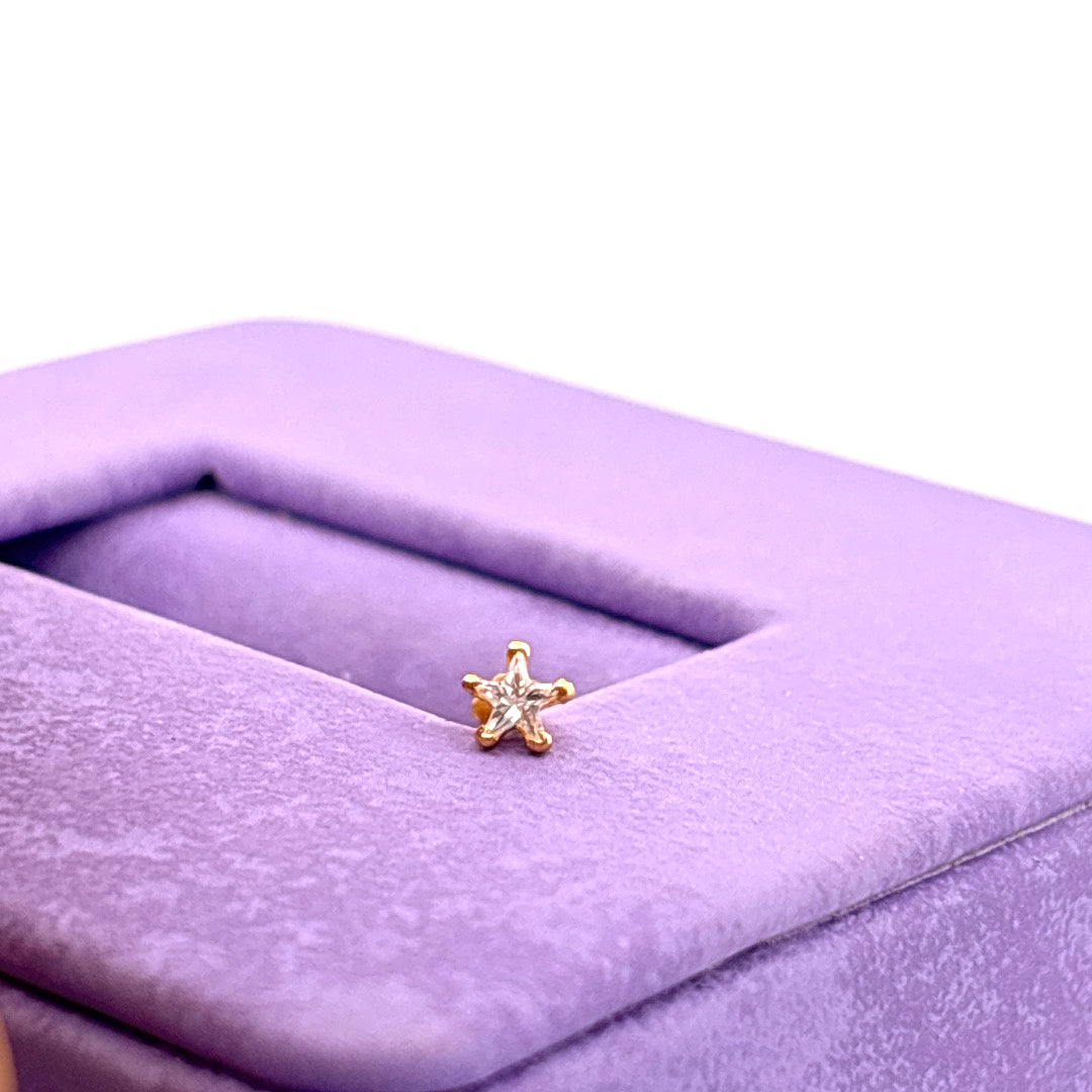Star stone nose ring