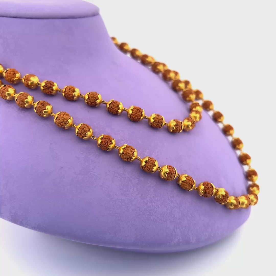 rudraksh gold chain 35.23