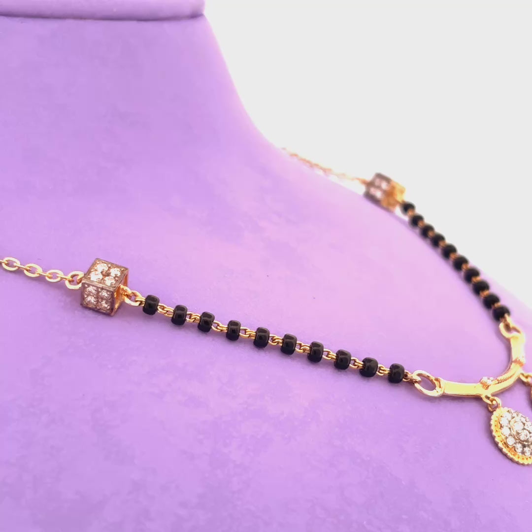 Diamond mangalsutra wt 5.50