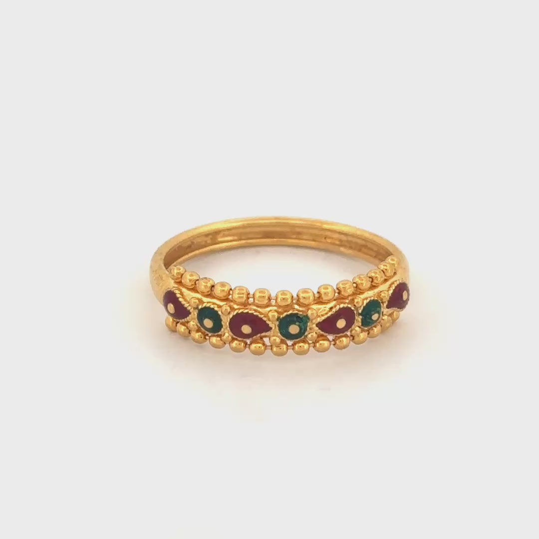 22k Gold Ring wt 1.89g