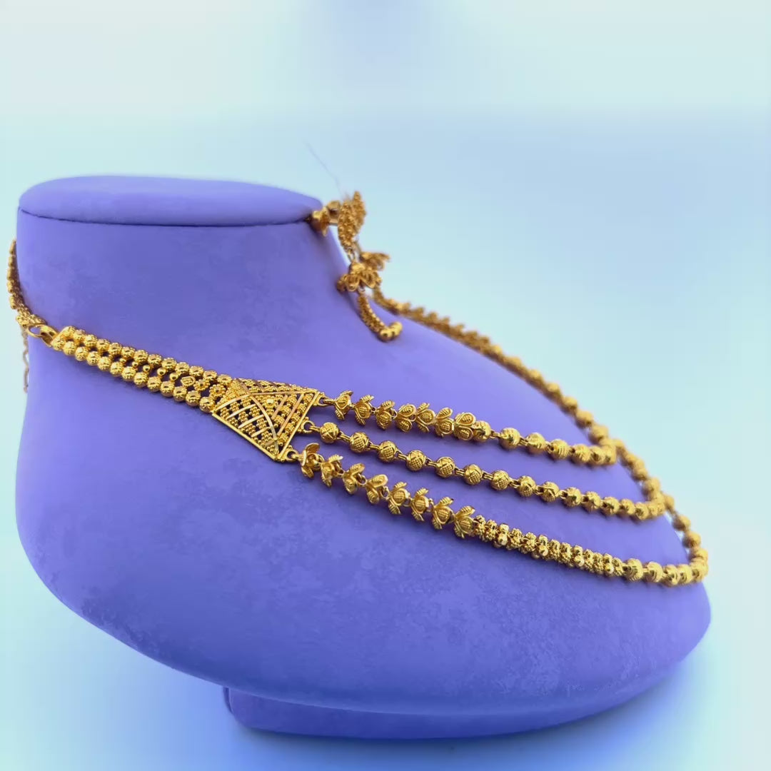 Layered gold chain set wt 39.3