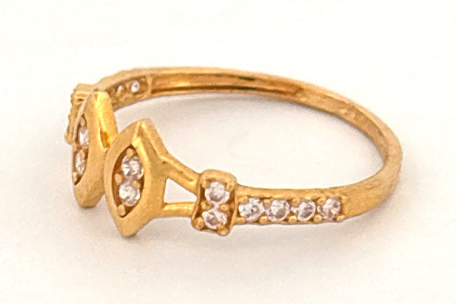 22K Gold Diamond Accent Ring wt 1.40
