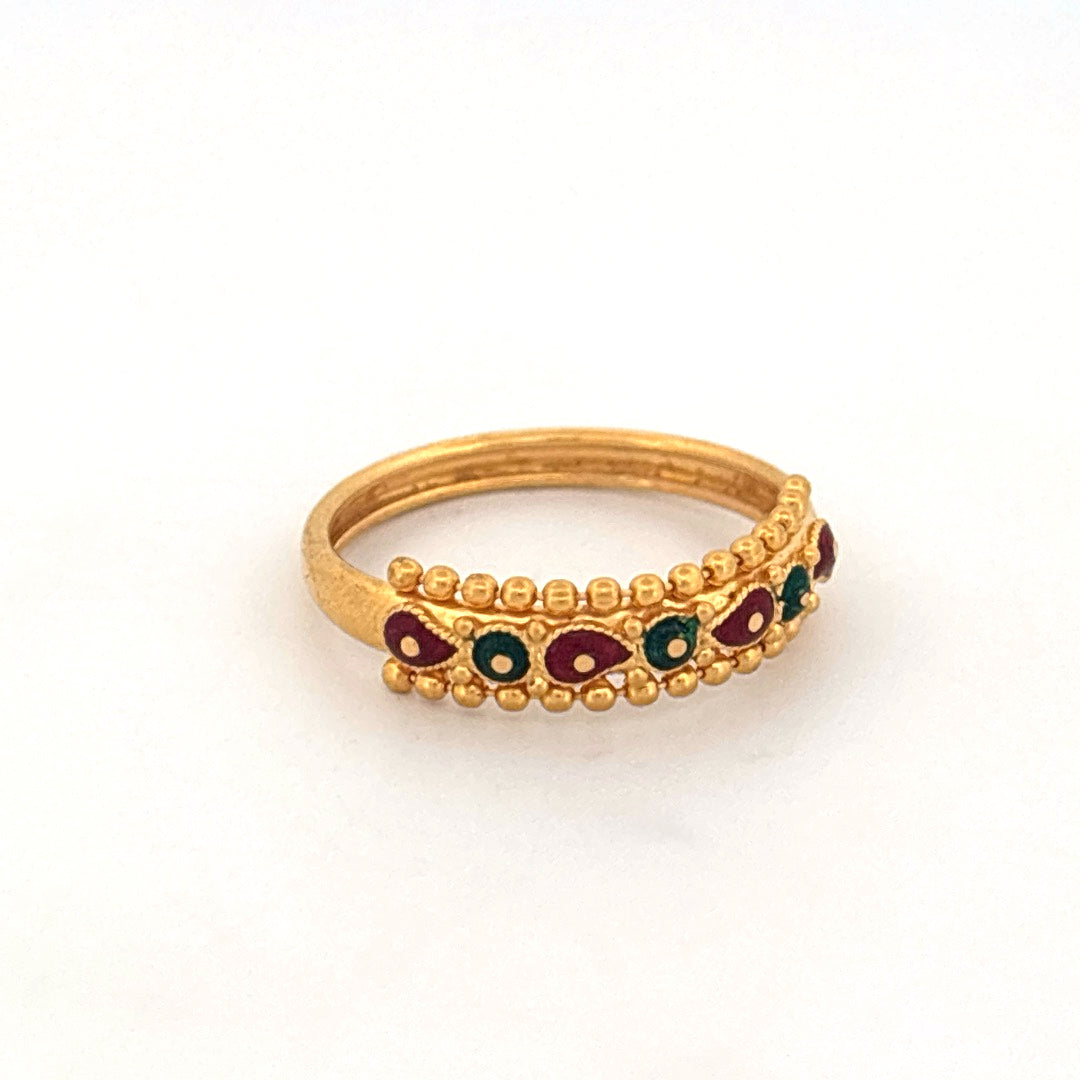 22k Gold Ring wt 1.89g