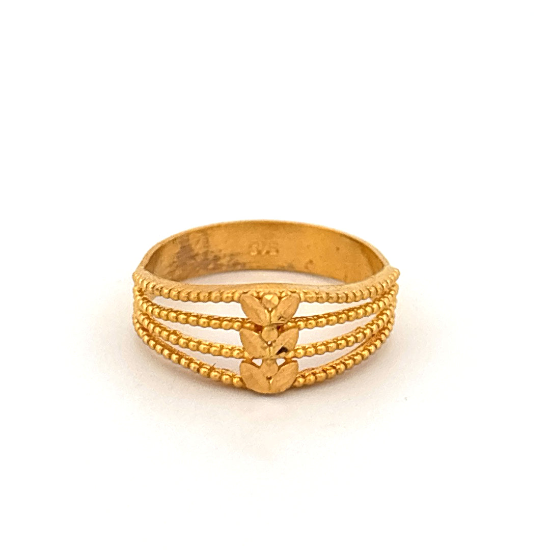 22K Gold Triple Band Heart Ring wt. 3.66g