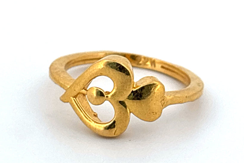 22K Gold Double Heart Ring wt. 4.10g