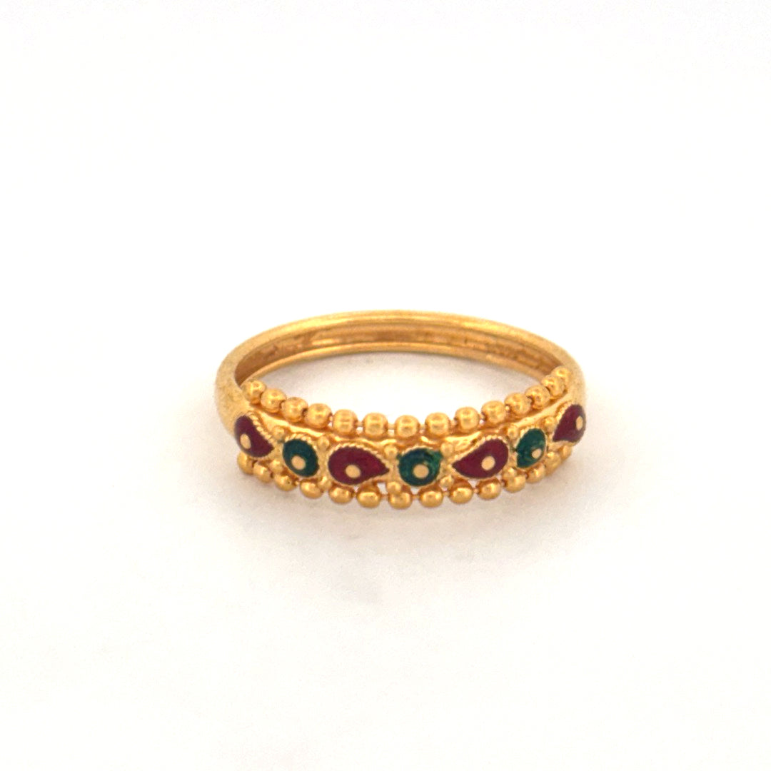 22k Gold Ring wt 1.89g