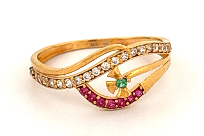 22k Gold ring wt 1.46